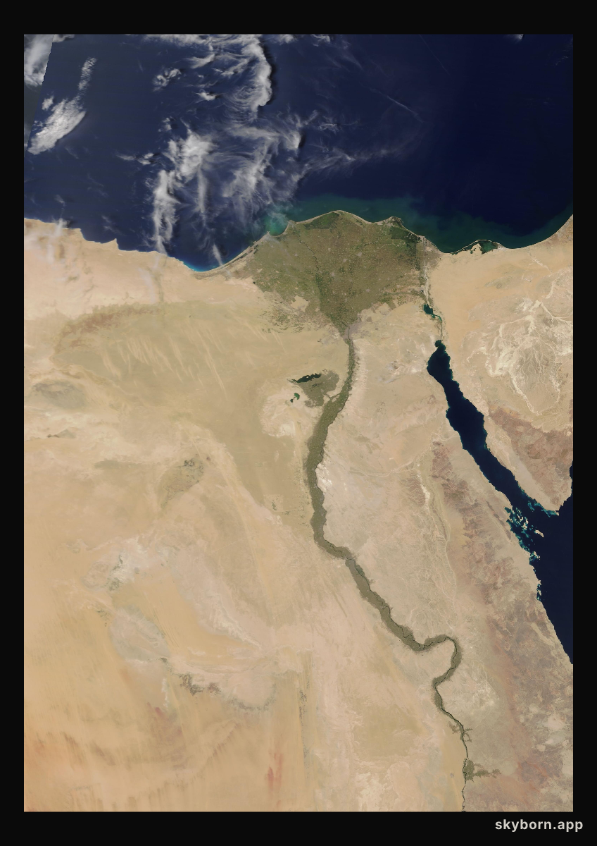 The Earth on 1 May 2021 · Nile Delta and Sinai