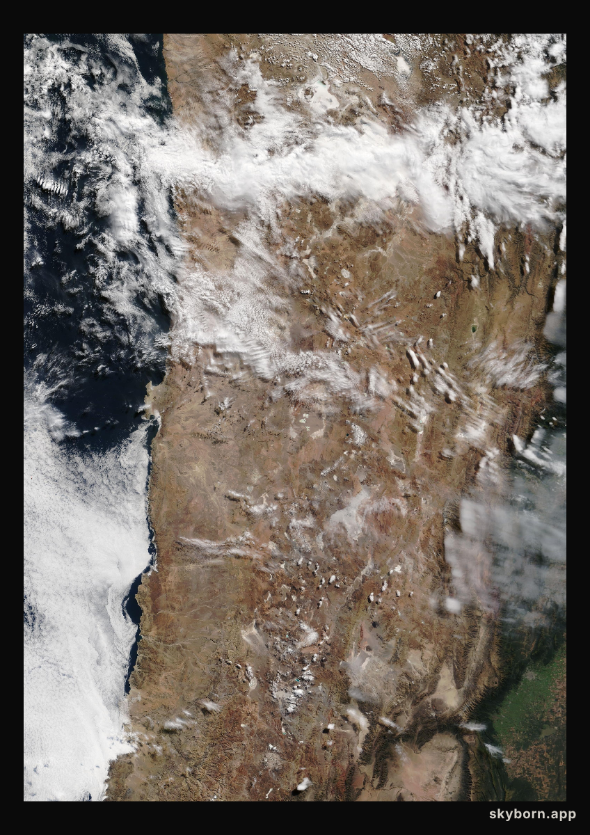 The Earth on 26 May 2021 · Atacama and the Andes