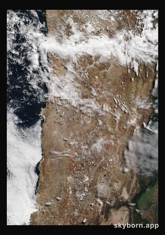 The Earth on 26 May 2021 · Atacama and the Andes