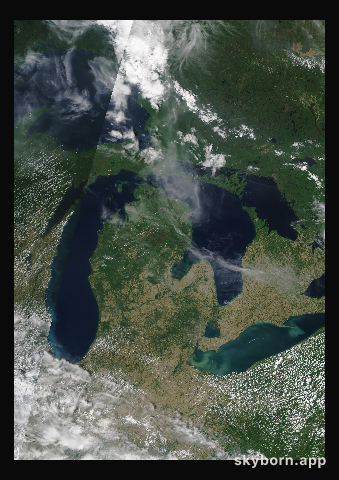 The Earth on 6 June 2021 · Great Lakes