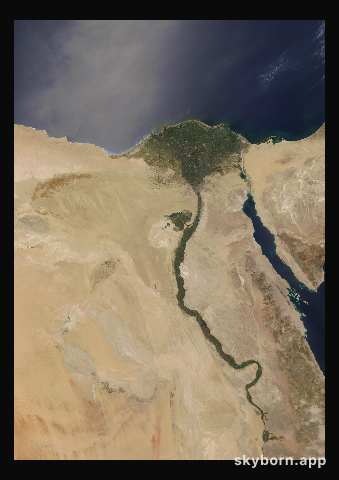 The Earth on 26 June 2021 · Nile Delta and Sinai