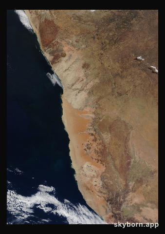 The Earth on 1 July 2021 · Namib Desert