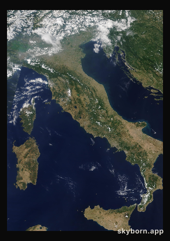 The Earth on 22 July 2021 · Italy and the Adriatic
