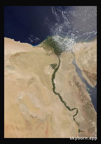 The Earth on 23 July 2021 · Nile Delta and Sinai