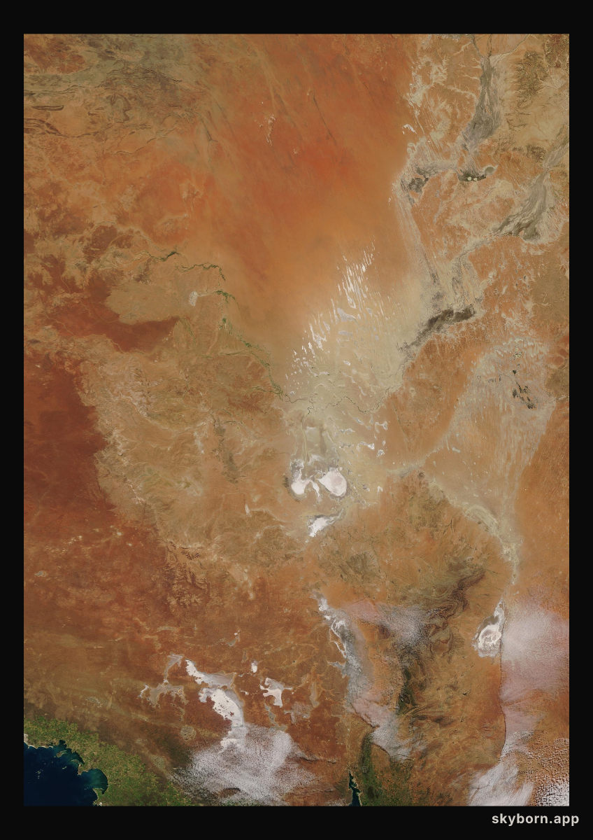 The Earth on 8 August 2021 · Lake Eyre, Australia