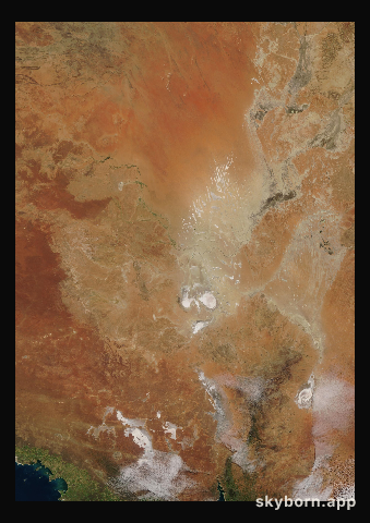 The Earth on 8 August 2021 · Lake Eyre, Australia