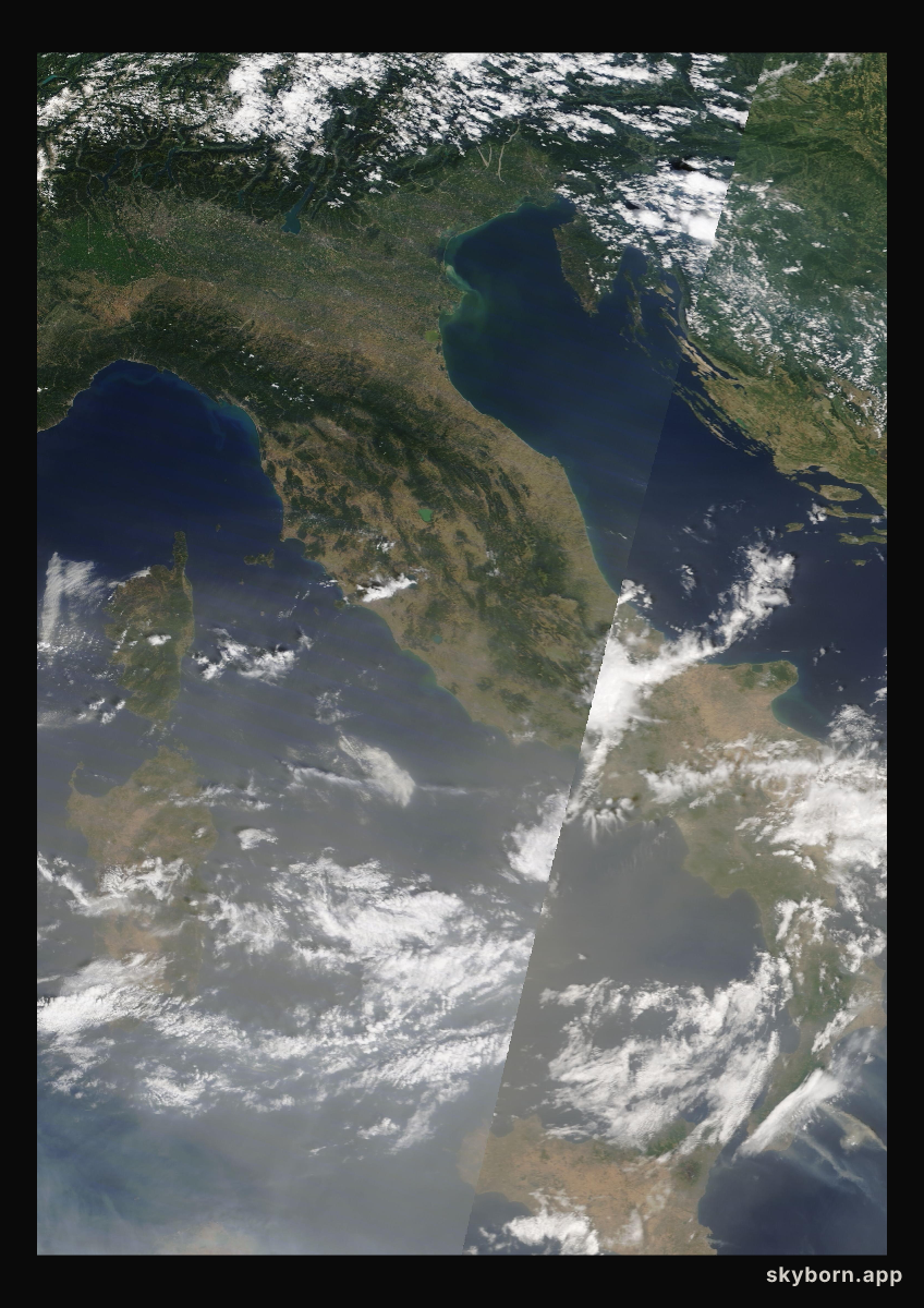 The Earth on 11 August 2021 · Italy and the Adriatic