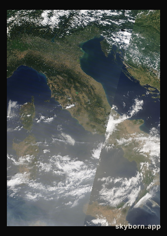 The Earth on 11 August 2021 · Italy and the Adriatic