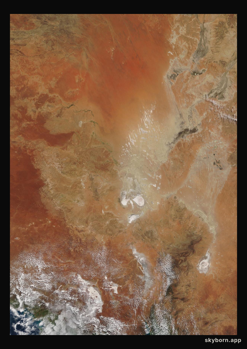 The Earth on 29 August 2021 · Lake Eyre, Australia