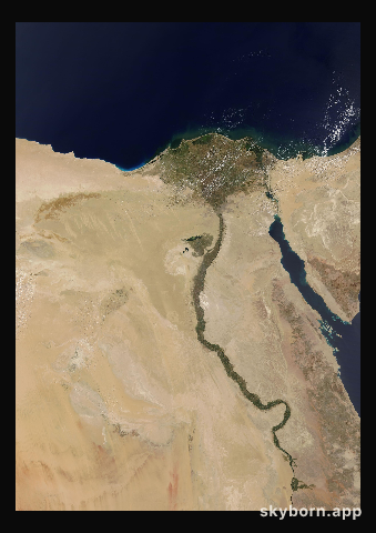 The Earth on 18 September 2021 · Nile Delta and Sinai