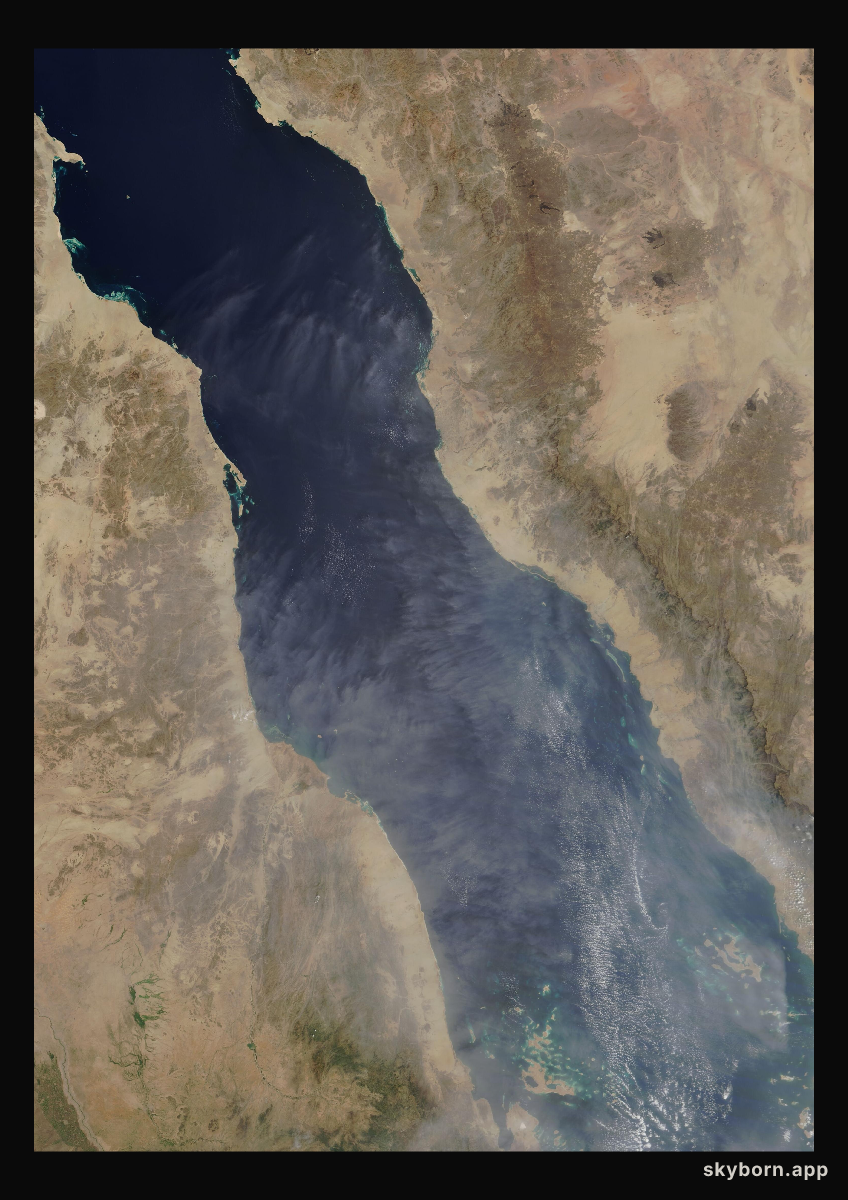 The Earth on 1 October 2021 · Red Sea