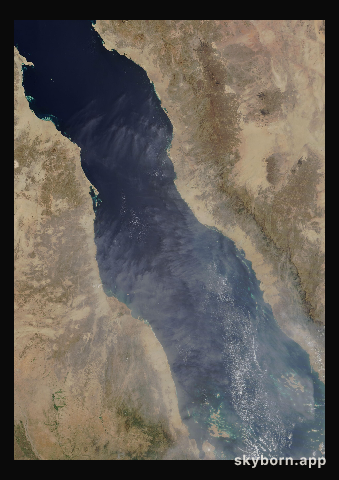 The Earth on 1 October 2021 · Red Sea