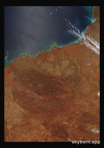 The Earth on 9 October 2021 · Pilbara, Western Australia