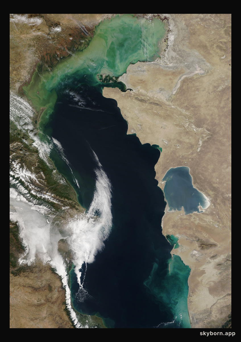 The Earth on 12 October 2021 · Caspian Sea