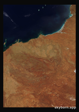 The Earth on 13 October 2021 · Pilbara, Western Australia