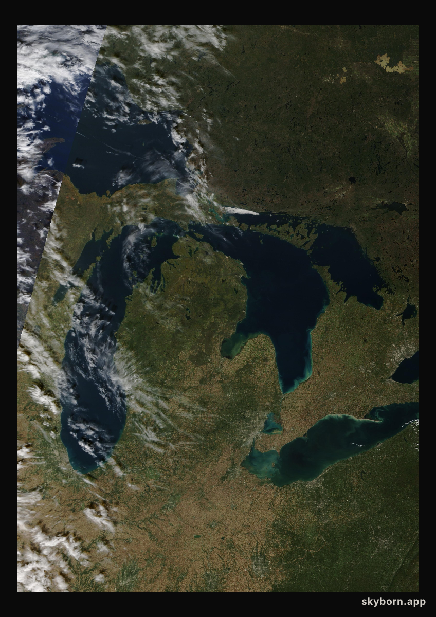 The Earth on 19 October 2021 · Great Lakes