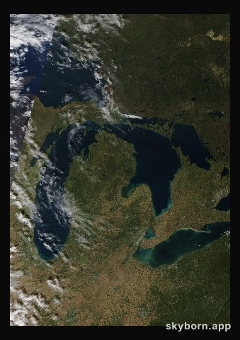 The Earth on 19 October 2021 · Great Lakes