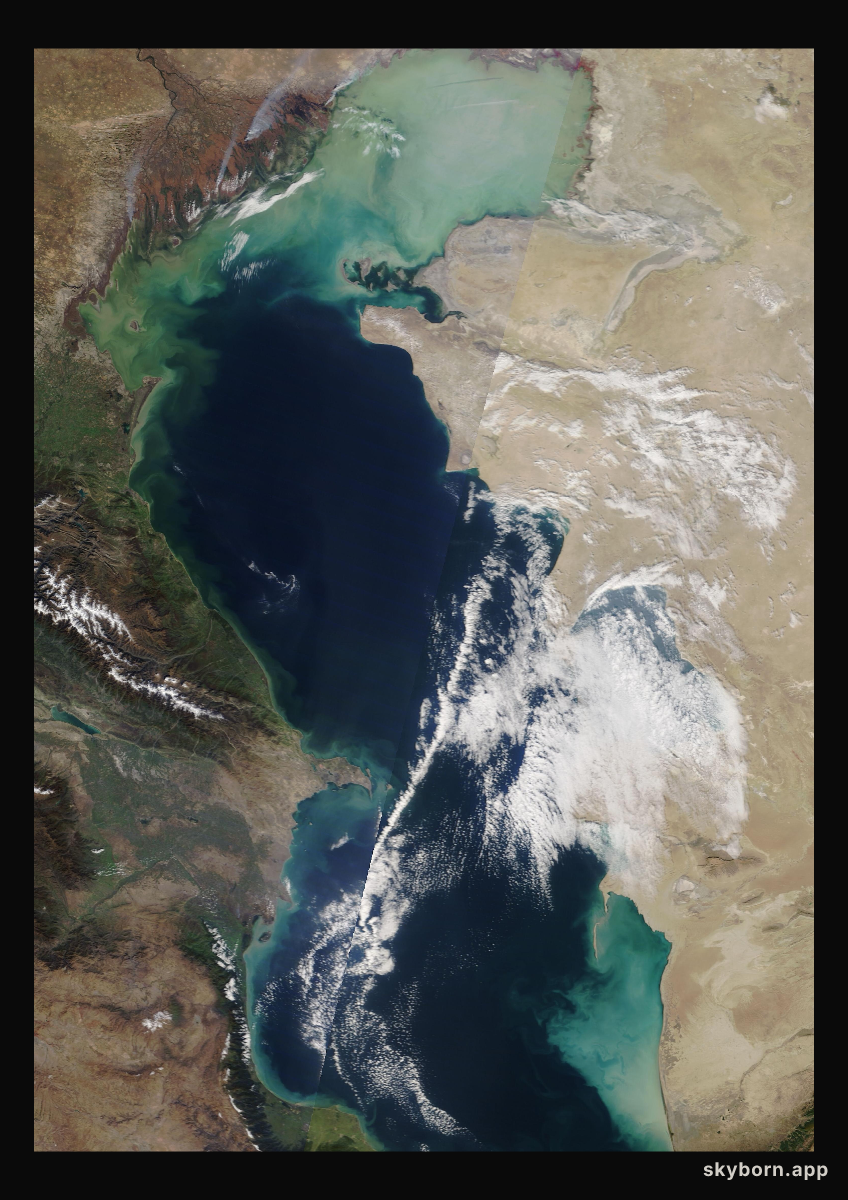 The Earth on 22 October 2021 · Caspian Sea