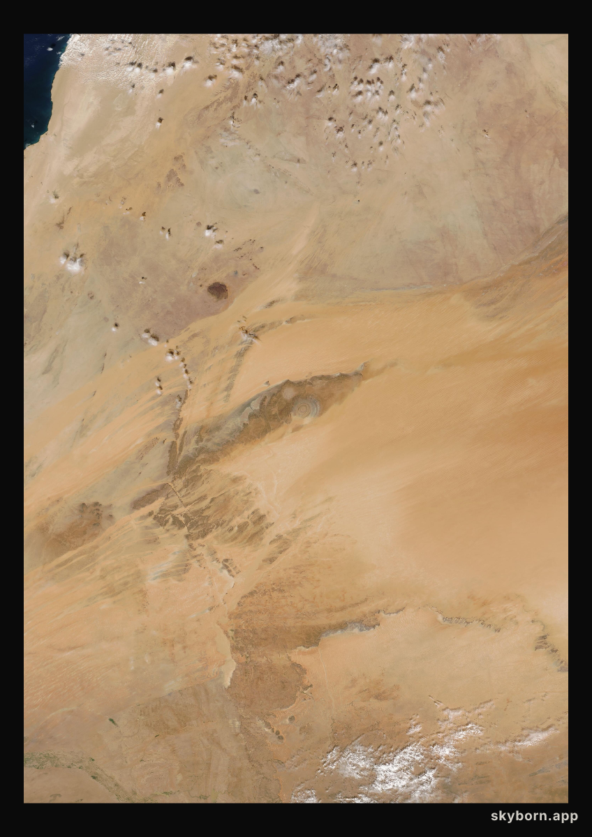 The Earth on 4 November 2021 · Eye of the Sahara, Mauritania