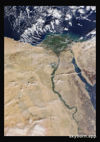 The Earth on 10 December 2021 · Nile Delta and Sinai