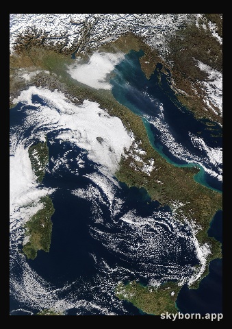 The Earth on 20 December 2021 · Italy and the Adriatic