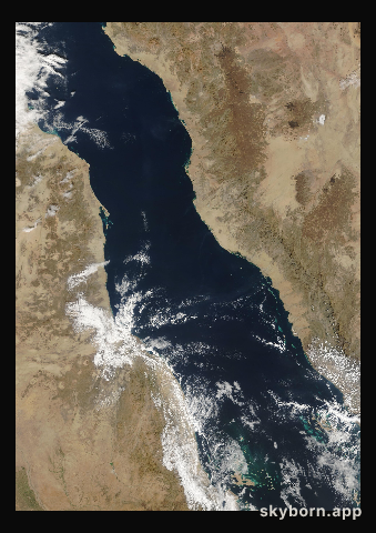 The Earth on 9 January 2022 · Red Sea