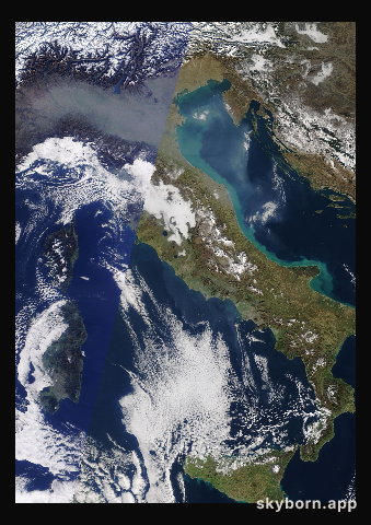 The Earth on 16 January 2022 · Italy and the Adriatic