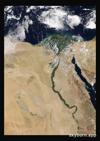 The Earth on 1 February 2022 · Nile Delta and Sinai
