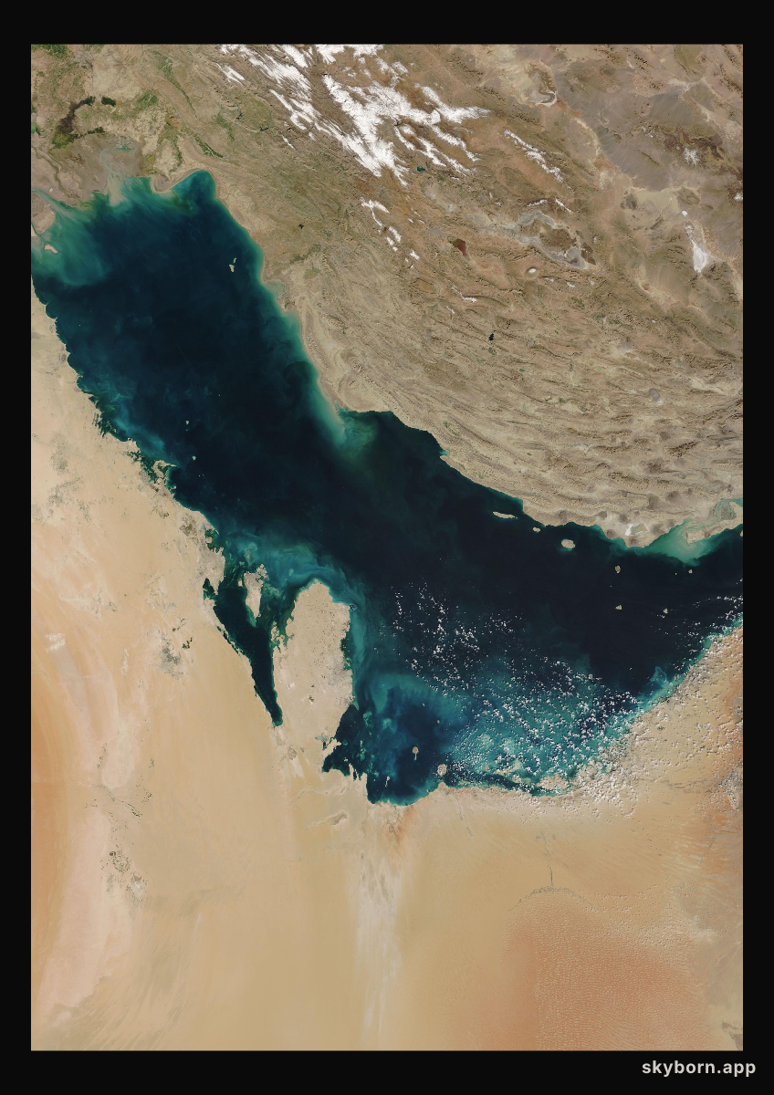 The Earth on 7 February 2022 · Persian Gulf
