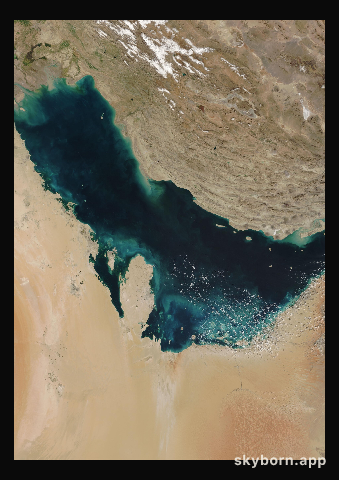 The Earth on 7 February 2022 · Persian Gulf