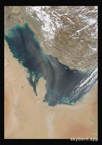 The Earth on 21 February 2022 · Persian Gulf