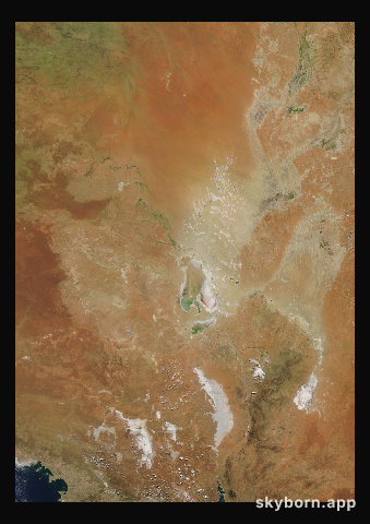 The Earth on 25 February 2022 · Lake Eyre, Australia
