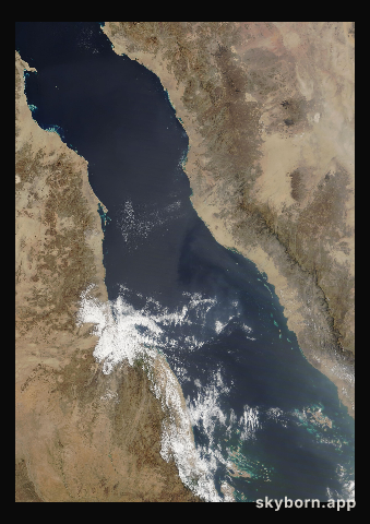 The Earth on 1 March 2022 · Red Sea