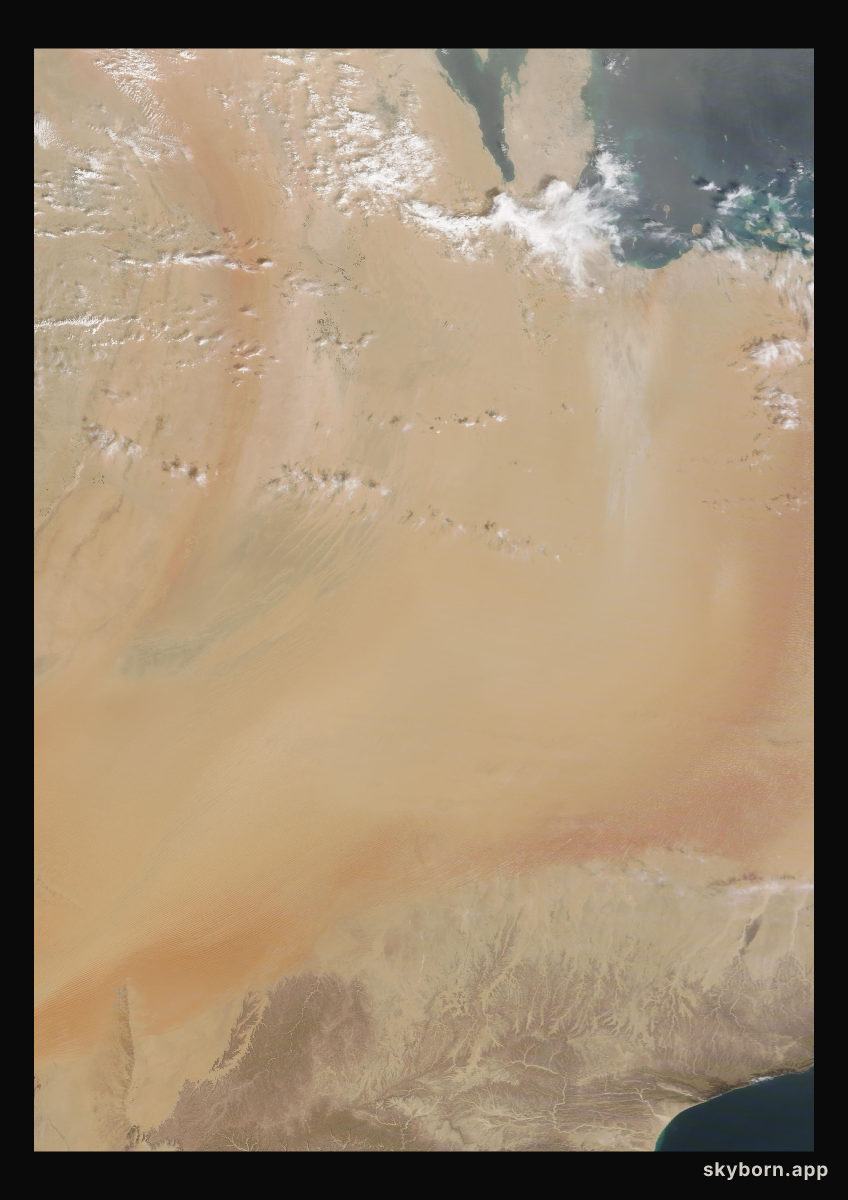 The Earth on 7 March 2022 · Empty Quarter, Arabia