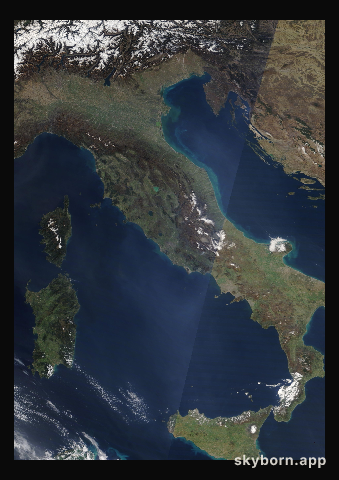 The Earth on 23 March 2022 · Italy and the Adriatic