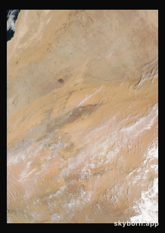 The Earth on 28 March 2022 · Eye of the Sahara, Mauritania