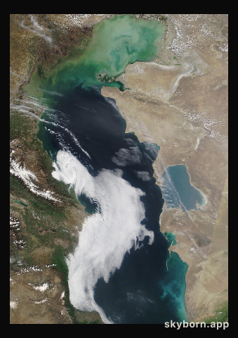 The Earth on 11 April 2022 · Caspian Sea