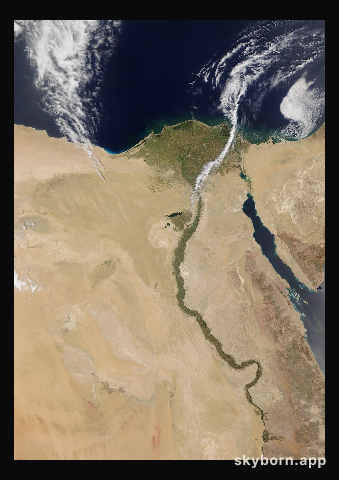 The Earth on 23 April 2022 · Nile Delta and Sinai
