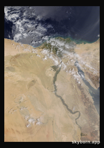 The Earth on 26 April 2022 · Nile Delta and Sinai