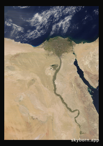 The Earth on 5 June 2022 · Nile Delta and Sinai