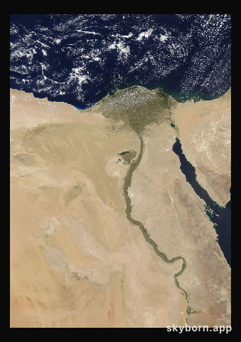 The Earth on 12 June 2022 · Nile Delta and Sinai