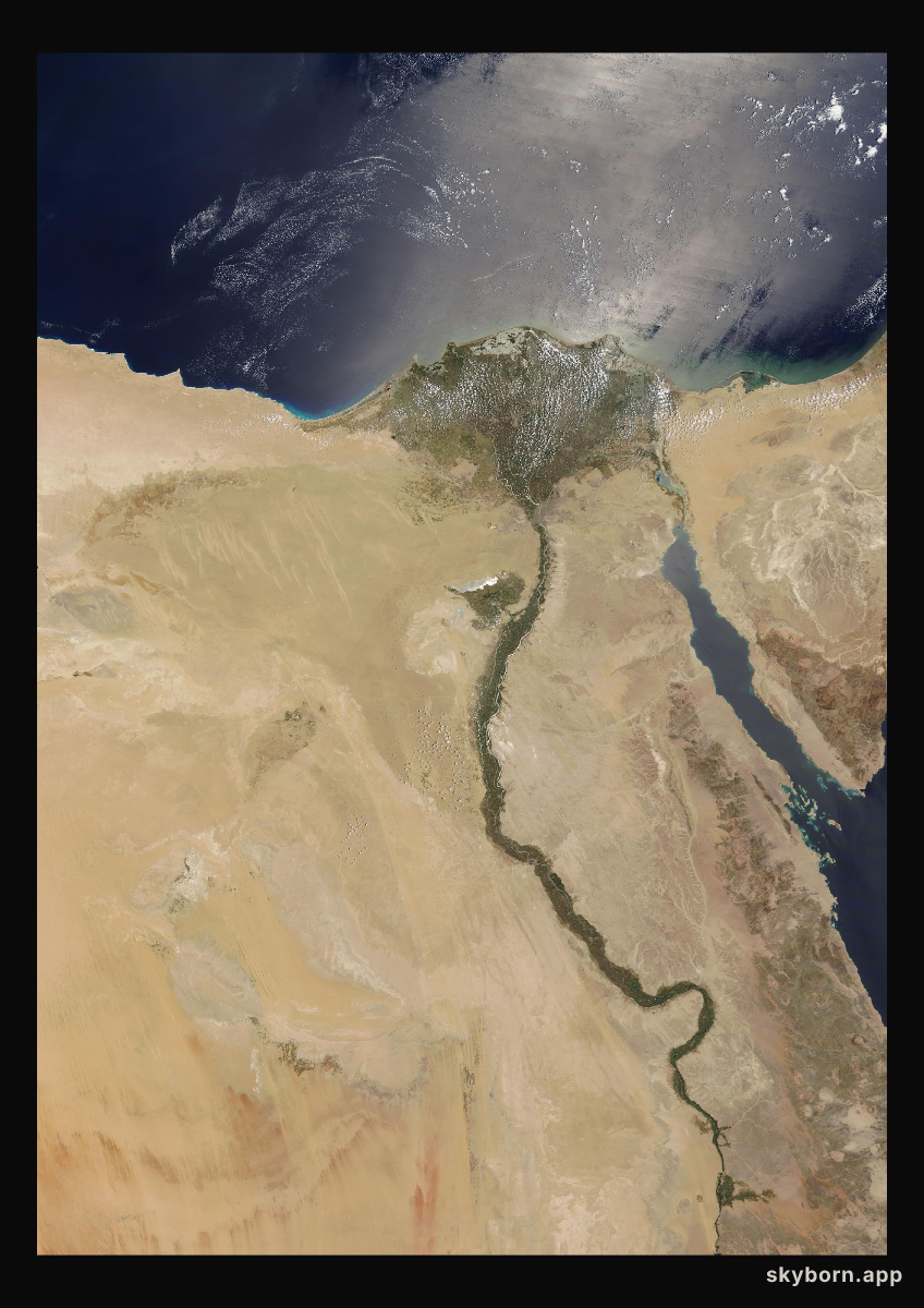 The Earth on 15 June 2022 · Nile Delta and Sinai