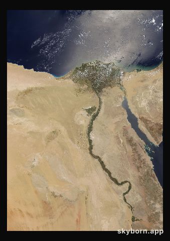 The Earth on 15 June 2022 · Nile Delta and Sinai