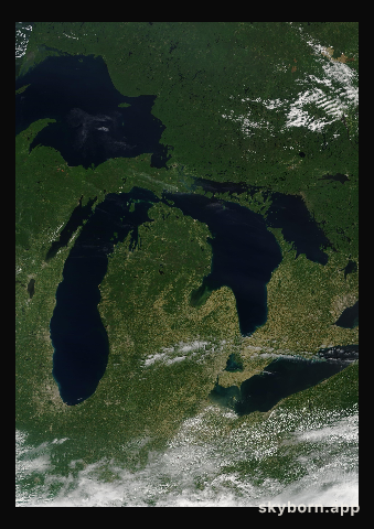 The Earth on 9 July 2022 · Great Lakes