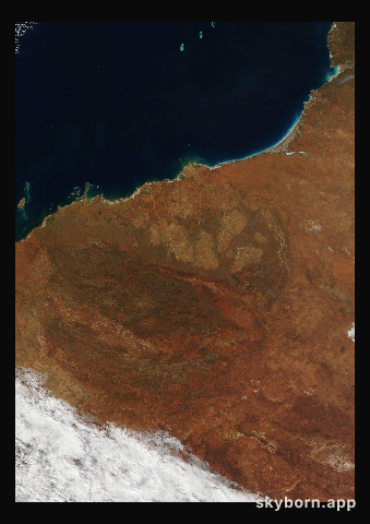 The Earth on 10 July 2022 · Pilbara, Western Australia