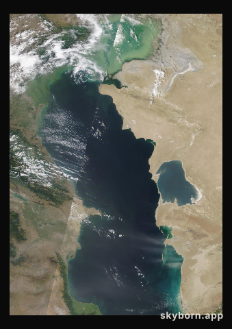 The Earth on 12 July 2022 · Caspian Sea