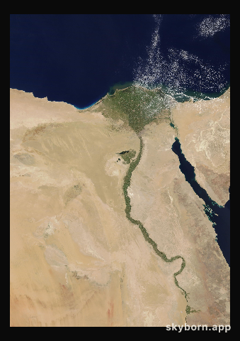The Earth on 14 July 2022 · Nile Delta and Sinai