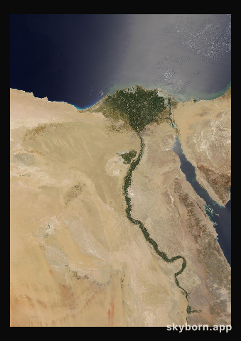 The Earth on 17 July 2022 · Nile Delta and Sinai