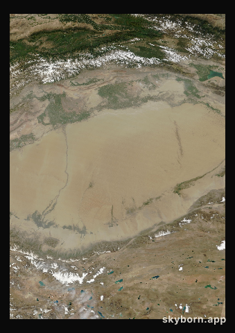 The Earth on 22 July 2022 · Taklamakan Desert