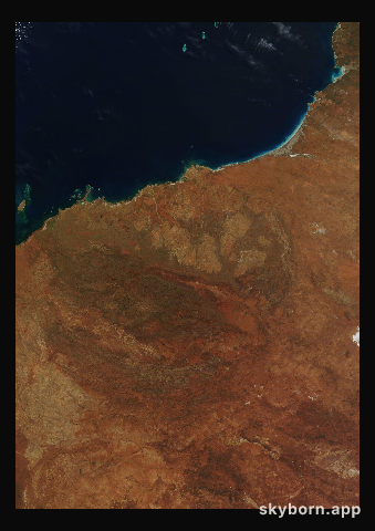 The Earth on 26 July 2022 · Pilbara, Western Australia